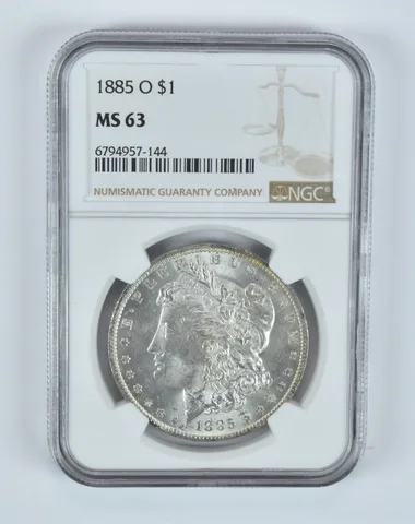 MS63 1885-O Morgan Silver Dollar NGC Beautifully Toned *7449