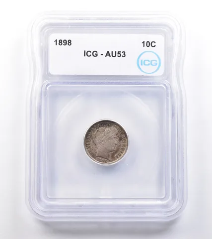 1898 Barber Dime AU53 ICG *4879