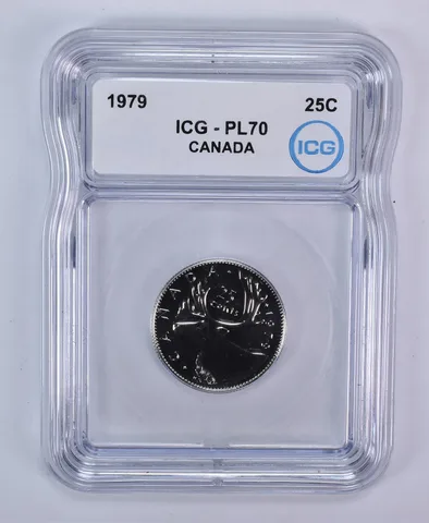 1979 Canada 25 Cents Caribou PL70 ICG