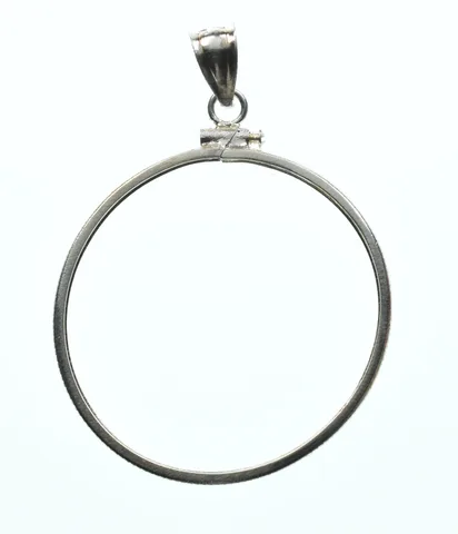 Sterling Silver 31 MM 1/2 Oz Love Token Coin Bezel Pendant Frame Edge *2191