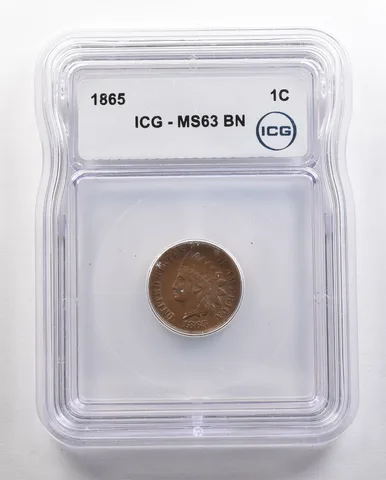 1865 Indian Head Cent MS63 BN ICG *4457