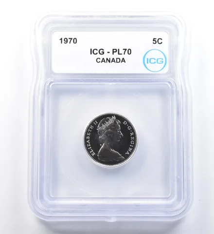 1970 Canada 5 Cents PL70 ICG a1121