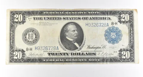 1914 $20 St Louis MO FRN Large Note Blue Seal *2832