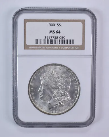 1900 Morgan Silver Dollar MS64 NGC Brown Label