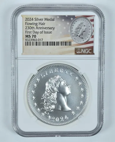 2024 Flowing Hair Silver Medal 230th Anniversary FDOI MS70 NGC Special Label