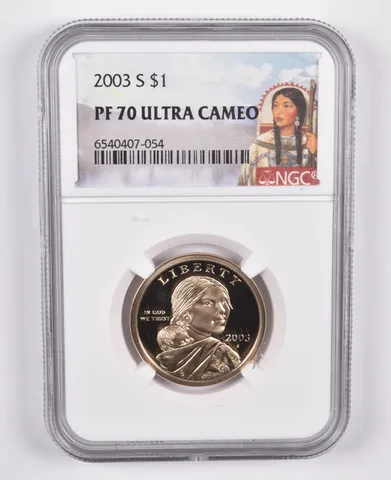 2003-S Sacagawea $1 PF70 UCam NGC Special Lbl