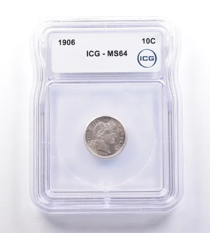 1906 Barber Dime MS64 ICG *9224