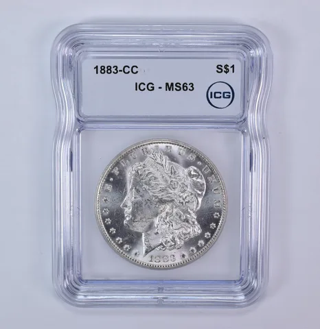 1883-CC Morgan Silver Dollar MS63 ICG
