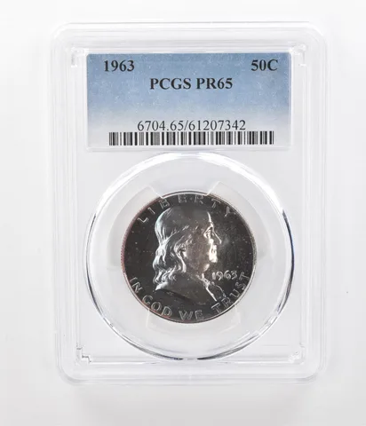 1963 Franklin Half Dollar PR65 PCGS Beautiful Tone a1148