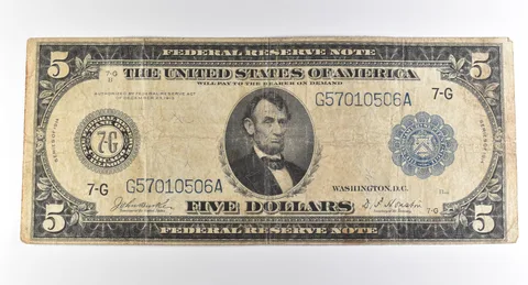 1914 $5 Chicago IL FRN Large Note Blue Seal *3711