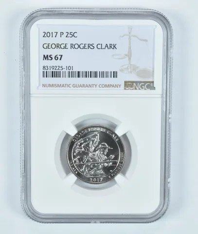 2017-P Washington Quarter George Rogers Clark ATB MS67 NGC