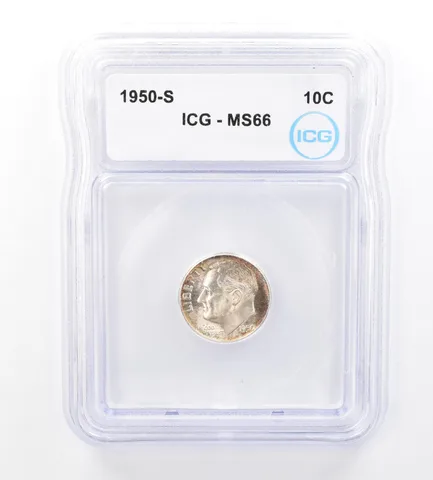 1950-S Roosevelt Dime MS66 ICG Beautiful Tone *1670