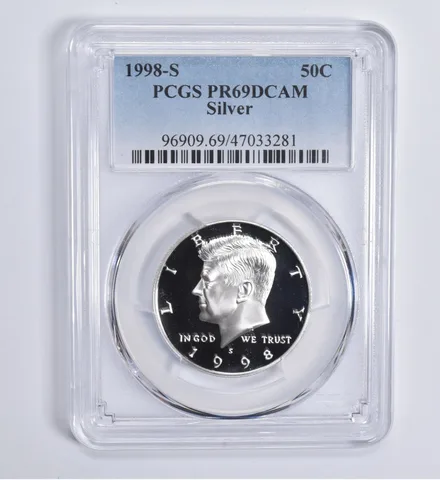 1998-S Kennedy Half Dollar Silver PR69 DCAM PCGS Blue Lbl