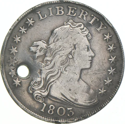 1803 Draped Bust Dollar Holed *7988
