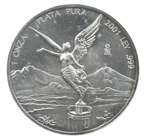 2001 Mo Mexico 1 Onza Silver Libertad *6403