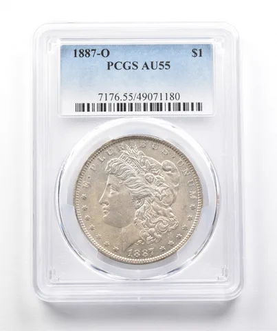 1887-O Morgan Silver Dollar AU55 PCGS Vam 2 Triple *1201