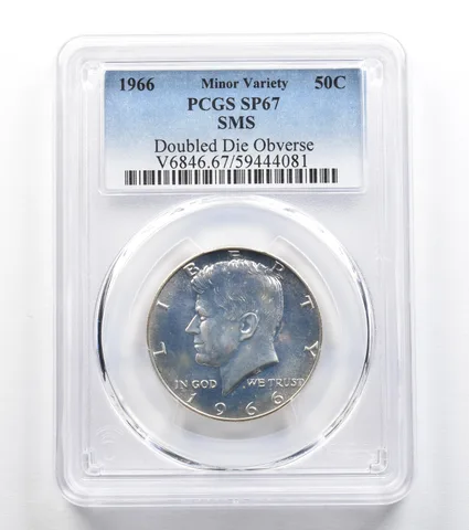 1966 Kennedy Half Dollar SMS Doubled Die Obverse SP67 PCGS *9662