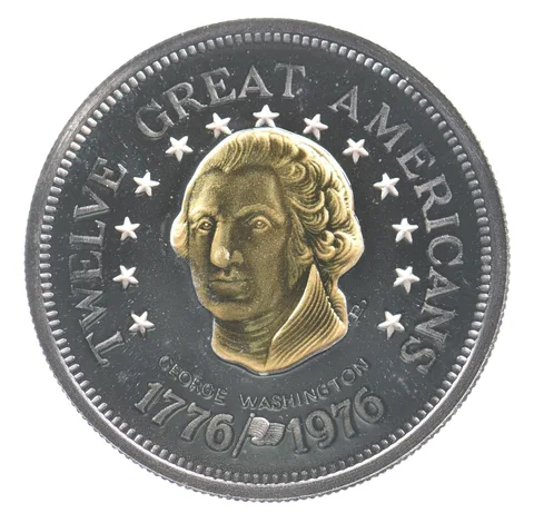 1976 Twelve Great Americans Gold/Silver Round George Washington *9455