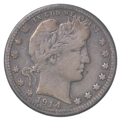 1914-S Barber Quarter a7350