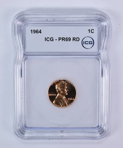 1964 Lincoln Memorial Cent PR69 RD ICG