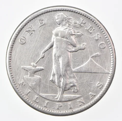 1908-S Philippines 1 Peso *0565