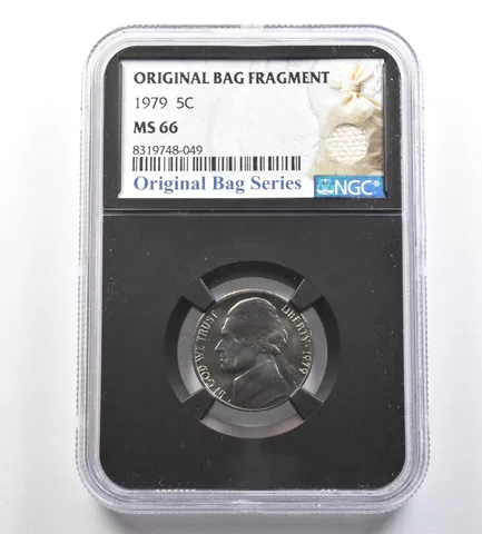 1979 Jefferson Nickel Original Bag Fragment MS66 NGC a7141