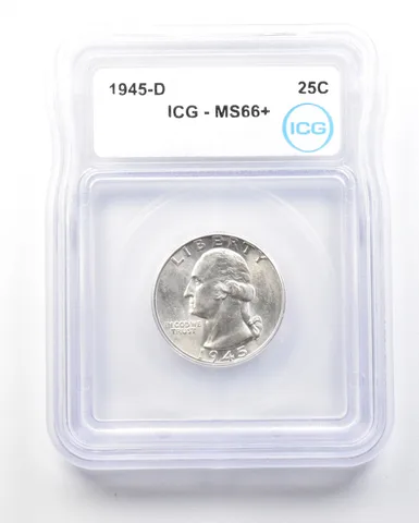 1945-D Washington Quarter MS66+ ICG a1781