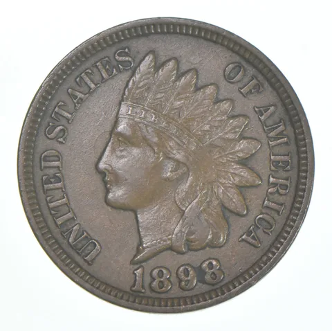 XF 1898 Indian Head Copper Cent Penny - High Grade Sample