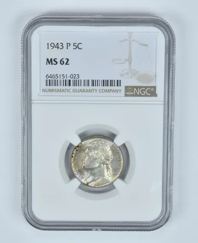 MS62 1943-P Jefferson Nickel NGC TONED *5718