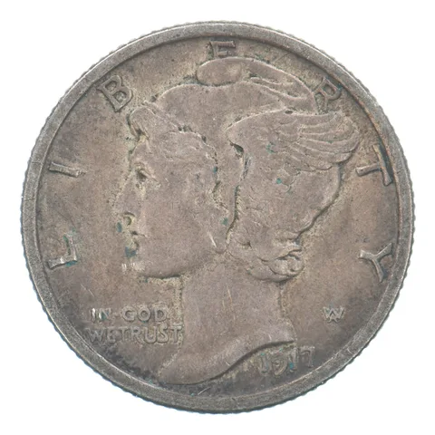 1917-D Mercury Dime Beautiful Tone *9738