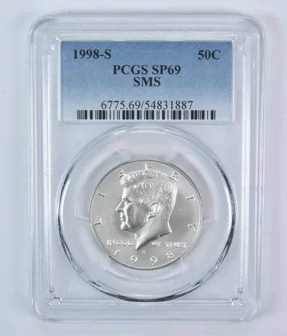 1998-S Kennedy Half Dollar SMS SP69 PCGS 90% Silver