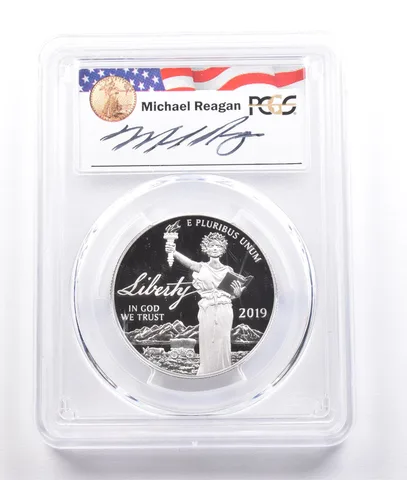 2019-W $100 American Platinum Eagle Michael Reagan 1 Oz PR69 DCAM PCGS a6806