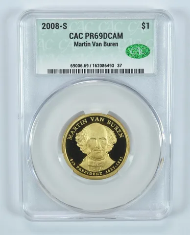2008-S Presidential $1 Martin Van Buren PR69 DCAM CAC CACg