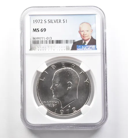 1972-S Eisenhower $1 Silver MS69 NGC *7531