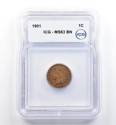 1901 Indian Head Cent MS63 BN ICG *0111