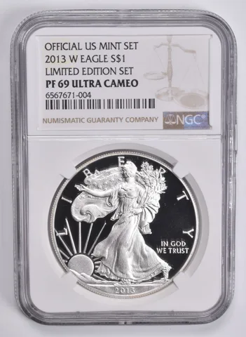 2013-W American Silver Eagle Limited Edition Set PF69 NGC Brown Label
