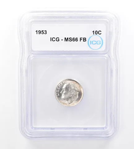 1953 Roosevelt Dime MS66 FB ICG Beautiful Tone a1592