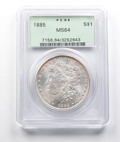 MS64 1885 Morgan Silver Dollar PCGS OGH Upgrade? a8101