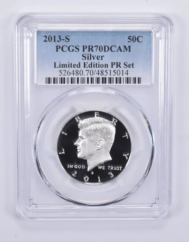 2013-S Kennedy Half Dollar Silver Limited Edition Proof Set PR70 PCGS
