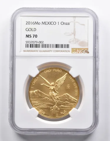 MS70 2016 Mo Mexico 1 Onza Gold NGC Libertad *0948