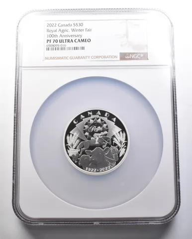 2022 Canada 30 Dollars Silver Royal Agricultural Winter Fair PF70 UCAM NGC *7306