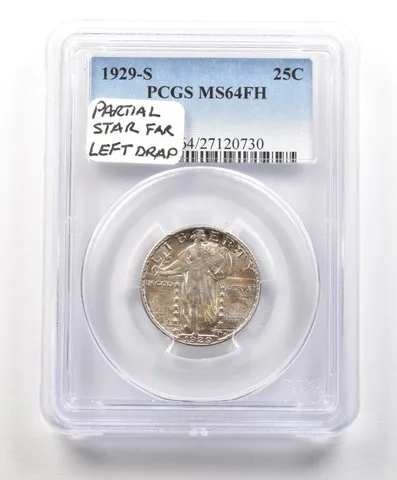 1929-S Standing Liberty Quarter MS64 FH PCGS PQ *4884