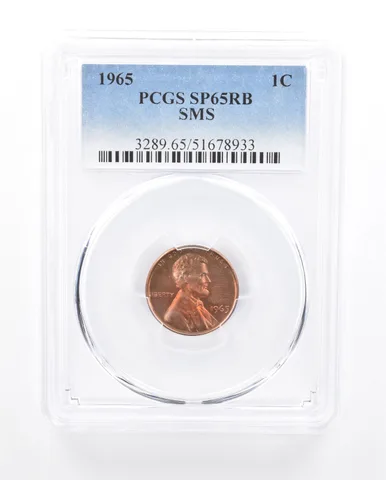 1965 Lincoln Memorial Cent SMS SP65 RB PCGS Beautiful *5564