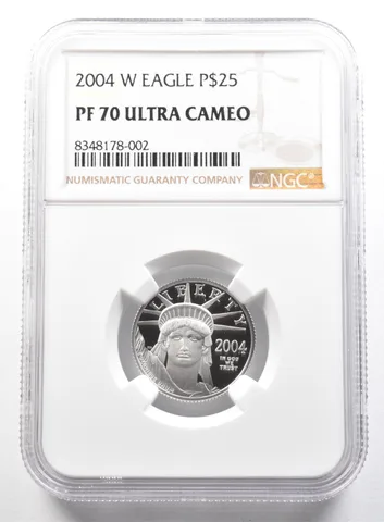 2004-W $25 American Platinum Eagle 1/4 Oz Platinum PF70 UCAM NGC a0337