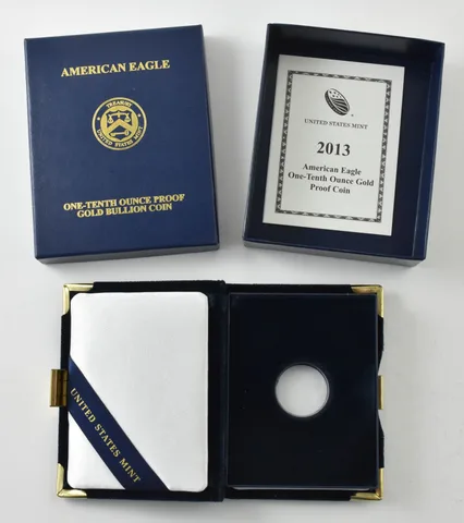 OGP 2013-W Gold Eagle 1/10 Oz Proof - BOX & COA - NO COIN