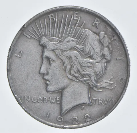 Better - 1922 Peace Silver Dollar - 90% US Coin *658