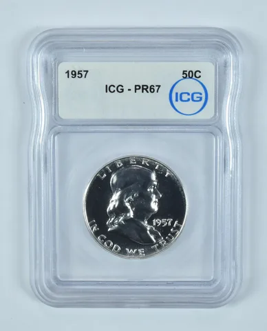 1957 Franklin Half Dollar PR67 ICG