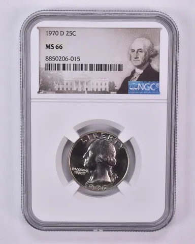1970-D Washington Quarter MS66 NGC Special Label