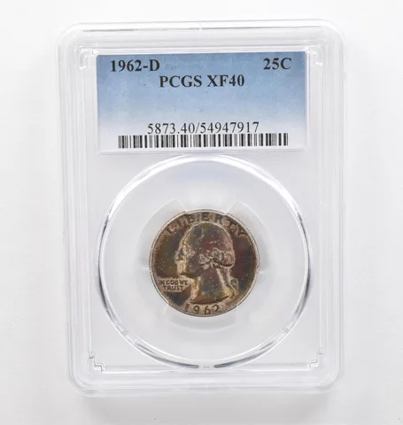 1962-D Washington Quarter XF40 PCGS Beautiful Tone *0322