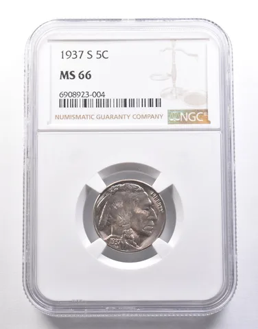 1937-S Indian Head Buffalo Nickel MS66 NGC *7246